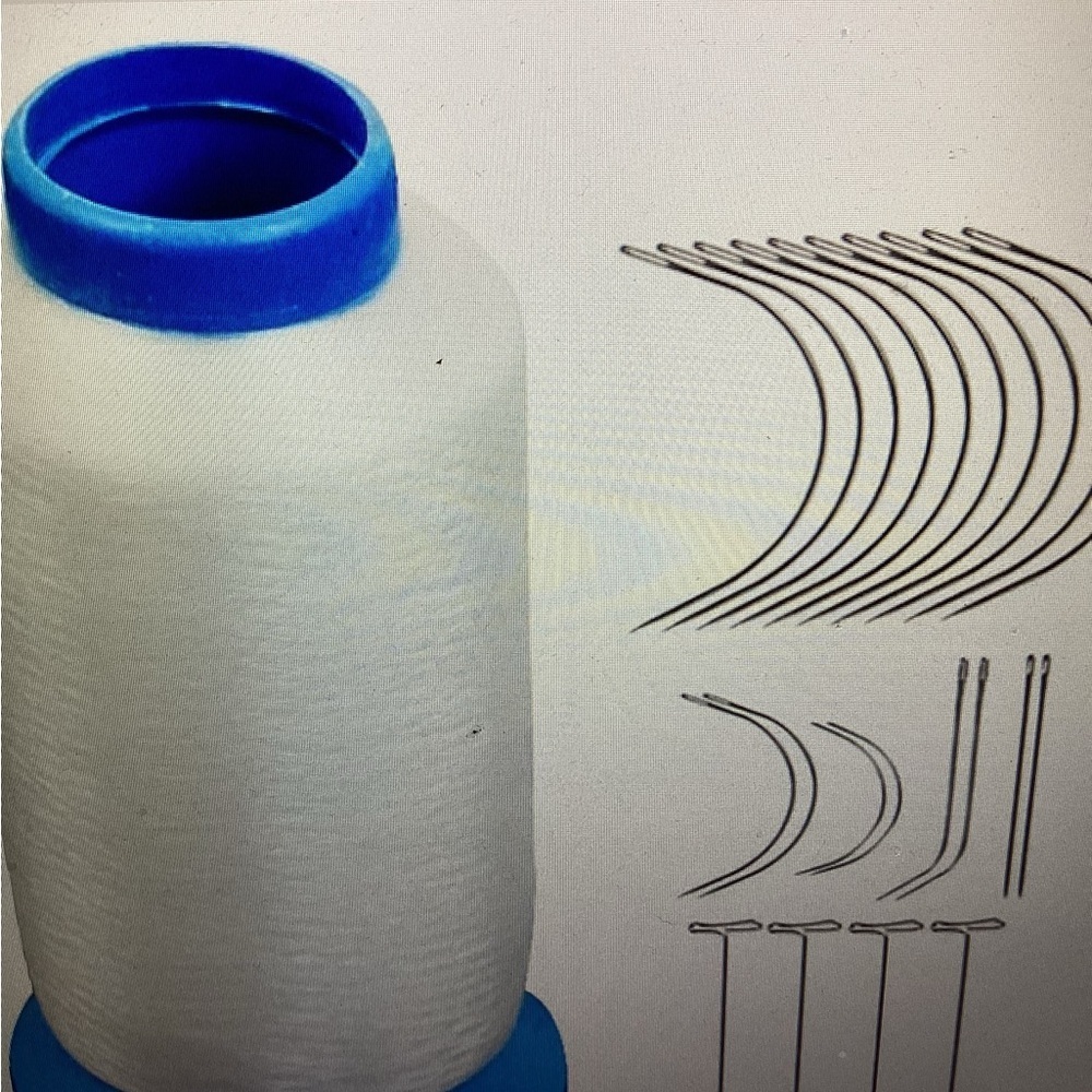 Nylon Sewing Thread Spool with Needles & Wig Head Pins